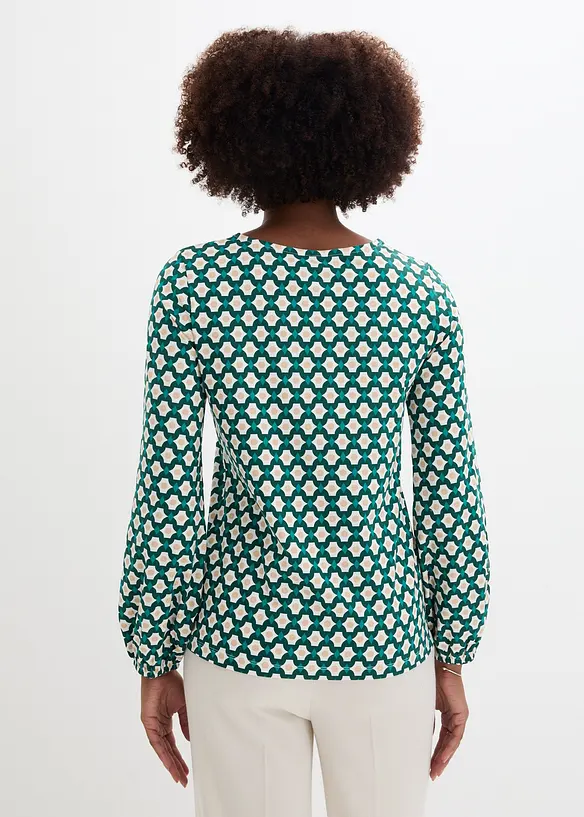 Langarmshirt in weiß von hinten (im Anschnitt) - bonprix Langarmshirt in weiß von hinten (im Anschnitt) - bonprix