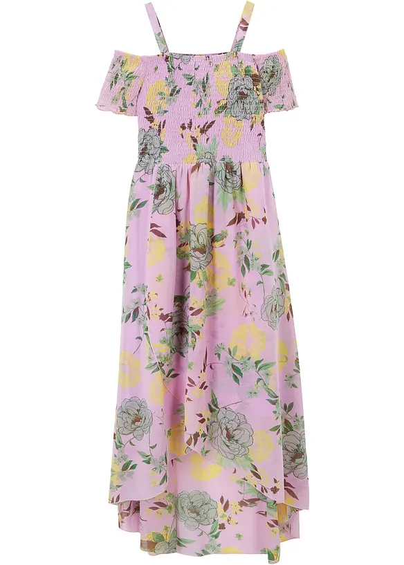 Carmen-Kleid in lila von vorne - bonprix