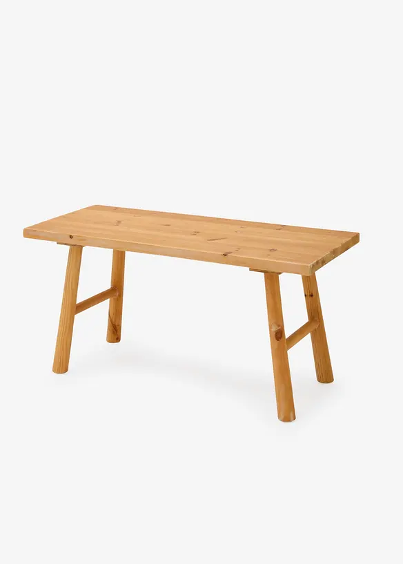 Holz Sitzbank in beige von vorne - bonprix