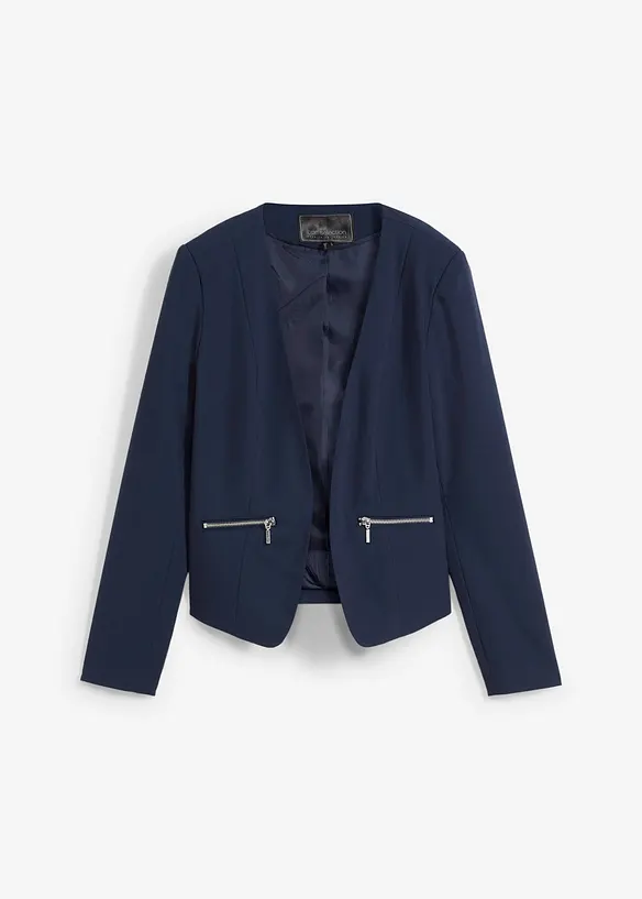 Blazer in blau von vorne - bonprix