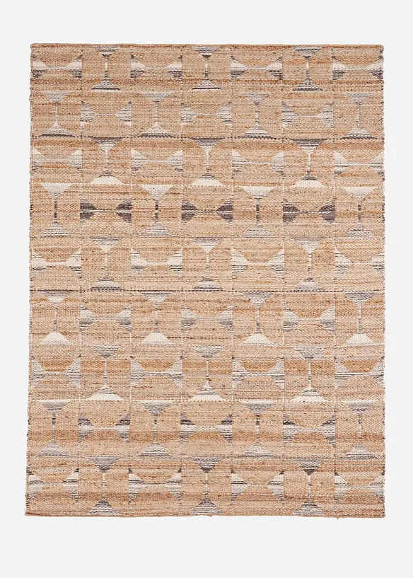 Naturteppich in beige von vorne - bonprix