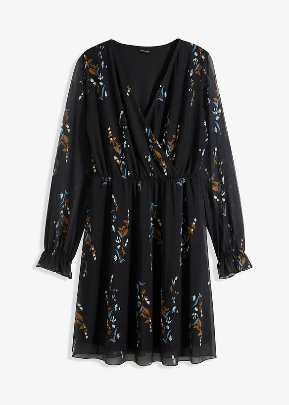 Meshkleid in schwarz von vorne - bonprix