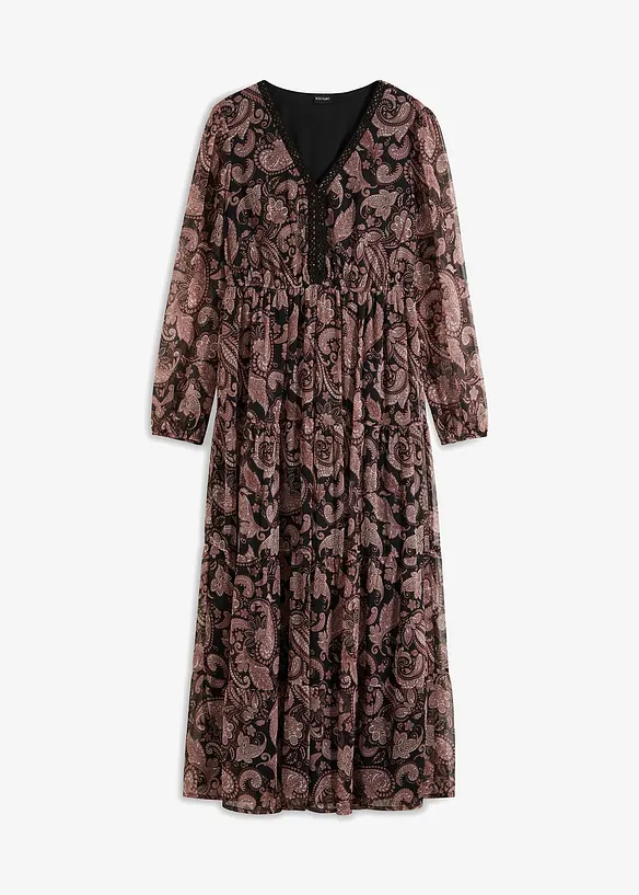 Maxikleid in schwarz von vorne - bonprix