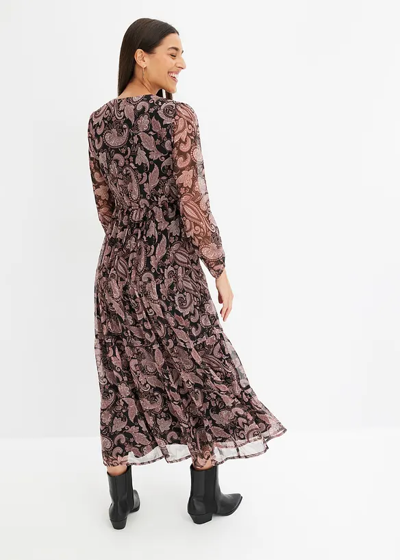 Maxikleid in schwarz von hinten (Totalaufnahme) - bonprix