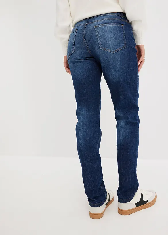 Mom-Jeans Mid Waist in blau von hinten - bonprix Mom-Jeans Mid Waist in blau von hinten - bonprix