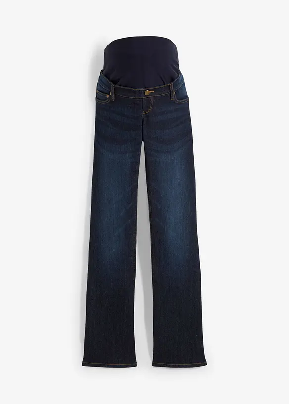 Umstands-Stretch-Jeans, Bootcut in blau von vorne - bonprix