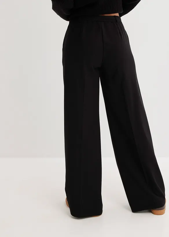 Bundfaltenhose aus Viskose-Mix in schwarz von hinten - bonprix Bundfaltenhose aus Viskose-Mix in schwarz von hinten - bonprix