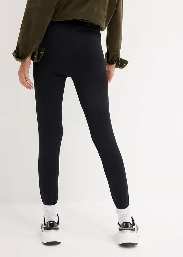 Weiche Umstandsleggings mit angerauter Innenseite in schwarz von hinten - bonprix