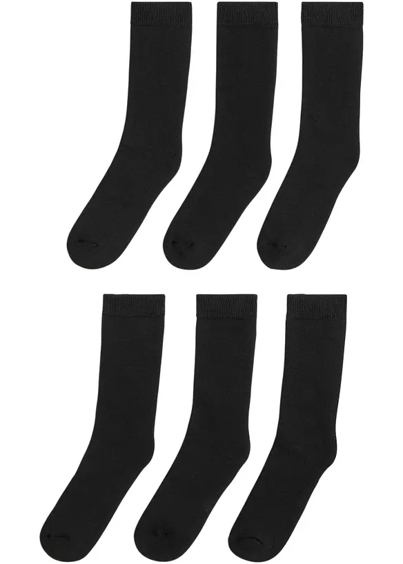 Thermo Socken mit Bio-Baumwolle (6er Pack) in schwarz von vorne - bonprix