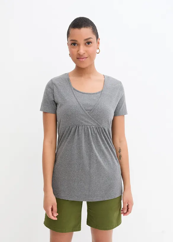 2-in-1 Umstands- und Stillshirts (2er Pack) in rosa von vorne (im Anschnitt) - bonprix