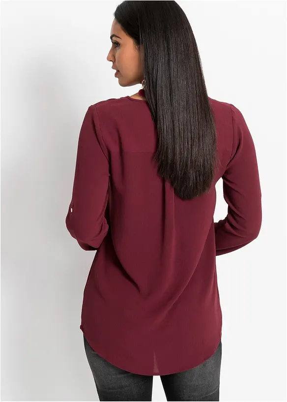 Longbluse in rot von hinten (im Anschnitt) - bonprix
