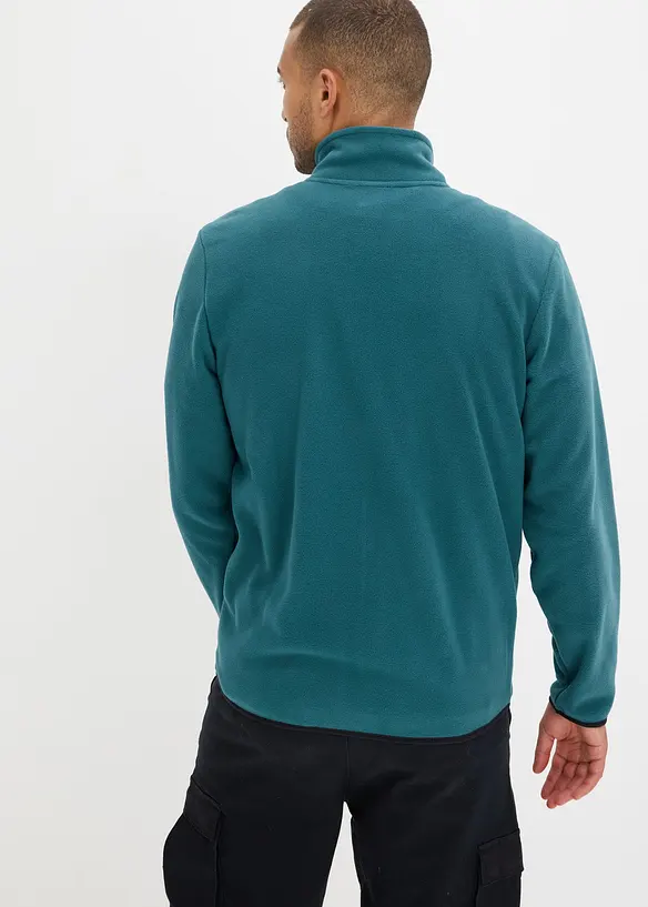 Fleecejacke (2er Pack) in petrol von hinten (im Anschnitt) - bonprix