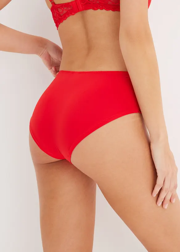 Panty mit recyceltem Polyamid in rot von hinten - bonprix