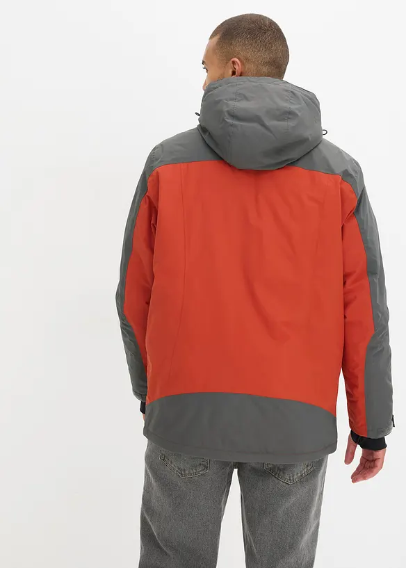 Wasserdichte Funktions-Jacke in braun von hinten (im Anschnitt) - bonprix
