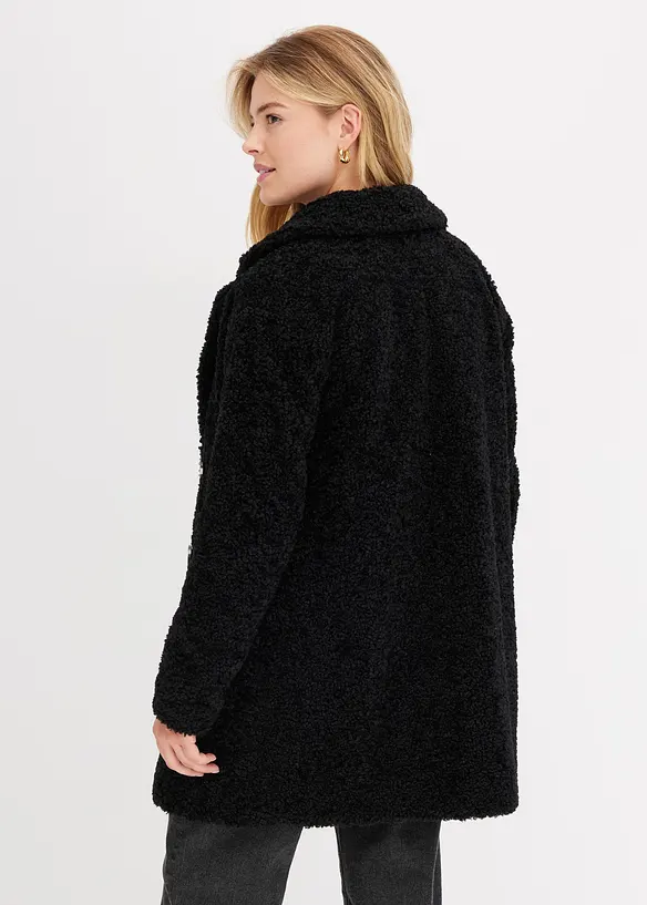 Kurzmantel in schwarz von hinten (Totalaufnahme) - bonprix