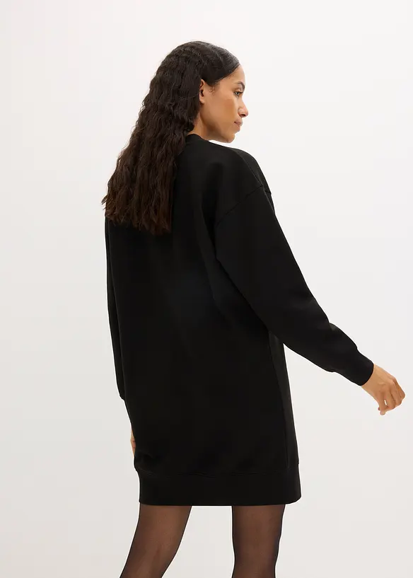 Loose-Fit Sweatkleid in schwarz von hinten (Totalaufnahme) - bonprix Loose-Fit Sweatkleid in schwarz von hinten (Totalaufnahme) - bonprix