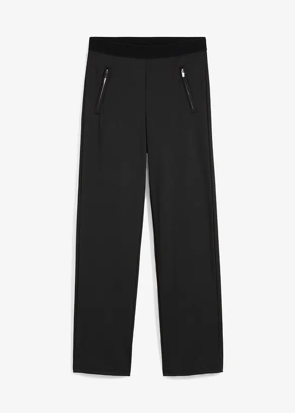 Thermo- Stretchhose in schwarz von vorne - bonprix
