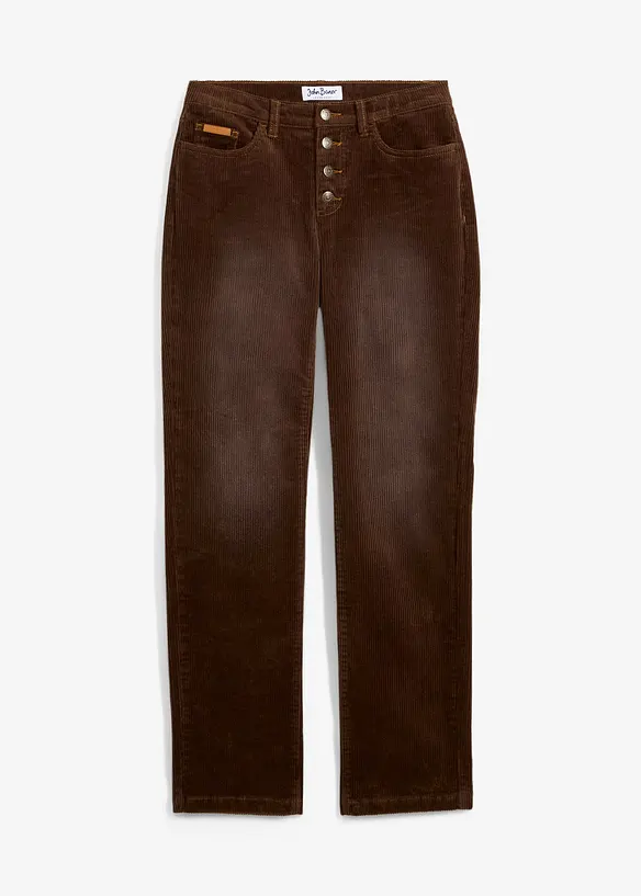 Cordhose aus elastischem Baumwoll-Mix in braun von vorne - bonprix Cordhose aus elastischem Baumwoll-Mix in braun von vorne - bonprix