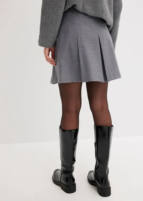 Minirock aus Viskose-Mix in grau von hinten - bonprix