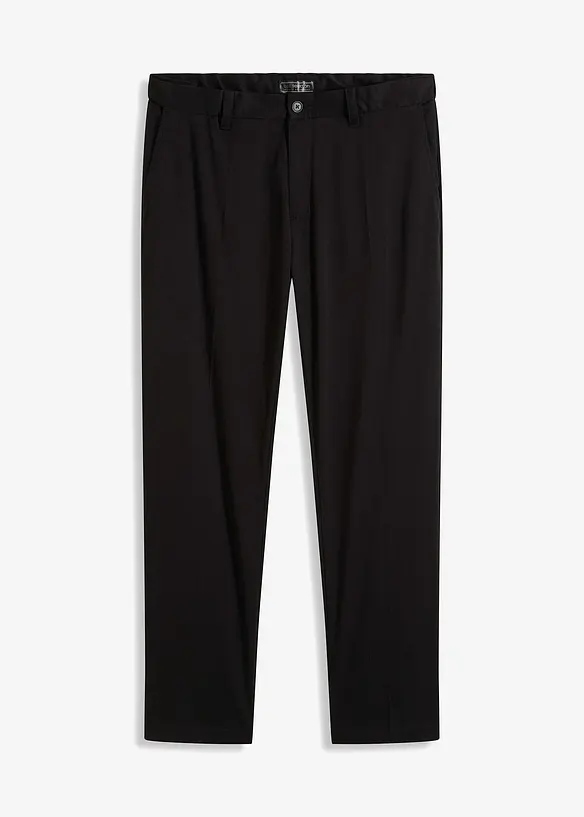 elegante Hose mit Bügelfalte, Regular-Fit in schwarz von vorne - bonprix