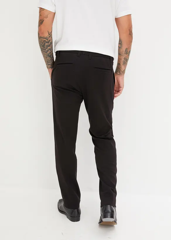 elegante Hose mit Bügelfalte, Regular-Fit in schwarz von hinten - bonprix