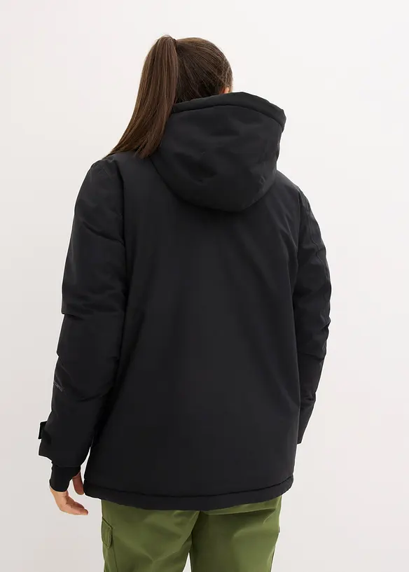 Gefütterter Windbreaker in schwarz von hinten (im Anschnitt) - bonprix