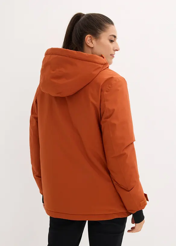 Gefütterter Windbreaker in braun von hinten (im Anschnitt) - bonprix