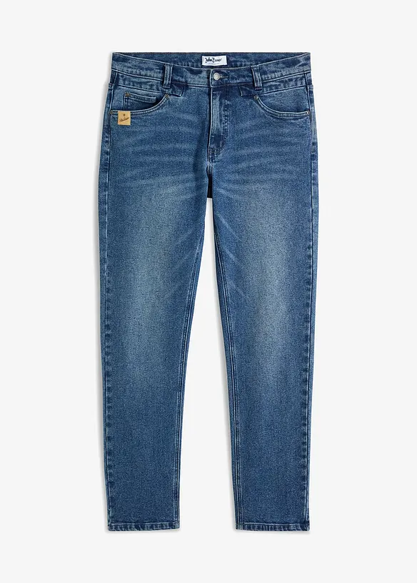 Regular-Fit-Jeans aus hochwertigem, schwerem Denim, Straight in blau von vorne - bonprix