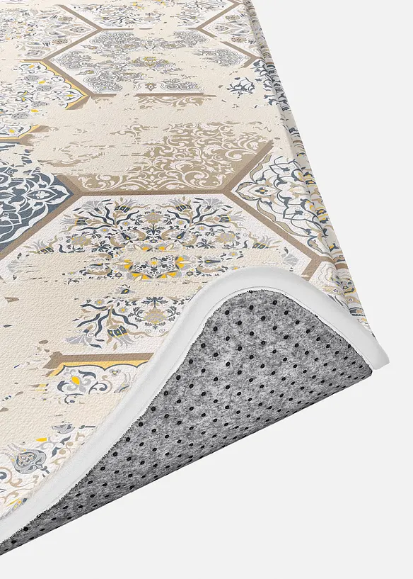 Badematte mit Memory Schaum in beige Detailaufnahme vom Material - bonprix