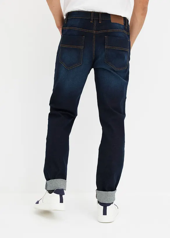 Regular-Fit-Jeans mit Komfortschnitt, Tapered in blau von hinten - bonprix