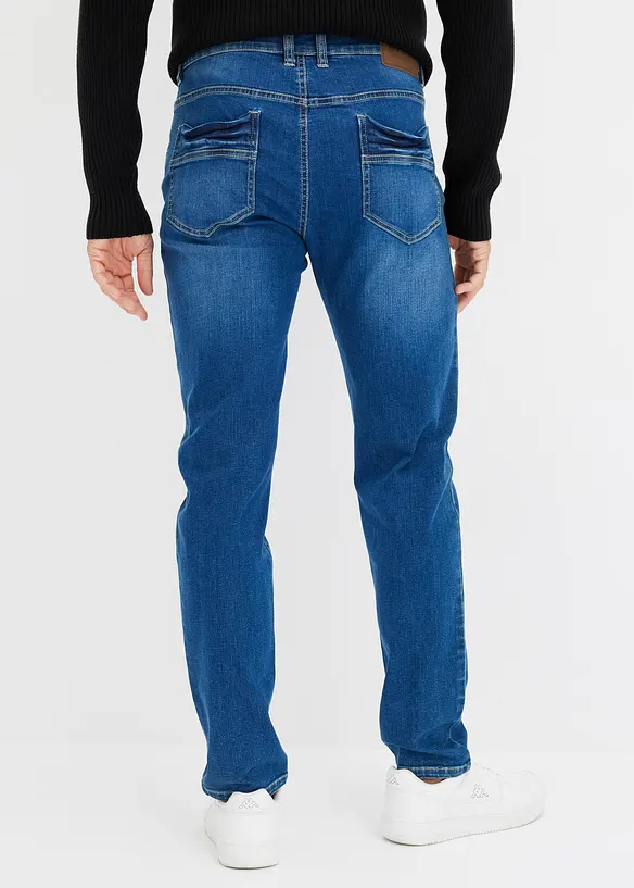 Regular-Fit-Jeans, Tapered in blau von hinten - bonprix