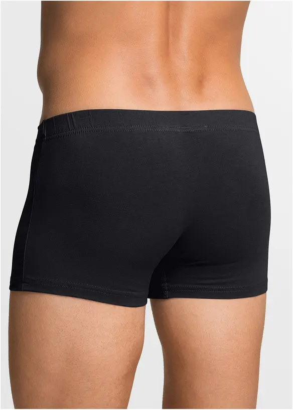 Hipster mit weicher Baumwolle (3er Pack) in schwarz von hinten - bonprix
