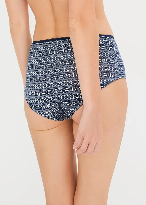 Maxipanty mit Bio-Baumwolle (4er Pack) in blau von hinten - bonprix