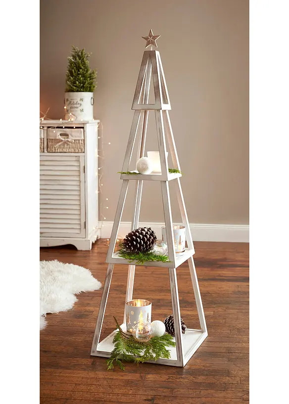 Deko-Objekt Regal in Tannenbaum-Form in weiß (Ambiente) - bonprix