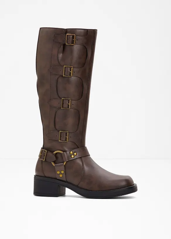 Biker Boot in braun - bonprix