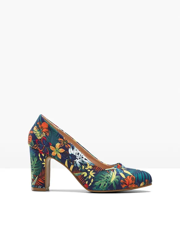 Pumps mit Blockabsatz in bunt von vorne - bonprix
