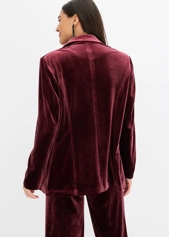 Blazer aus softem Samt in rot von hinten (im Anschnitt) - bonprix