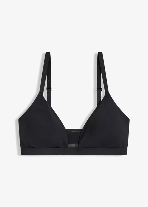 Gepolstertes Bralette ohne Bügel in schwarz von vorne - bonprix