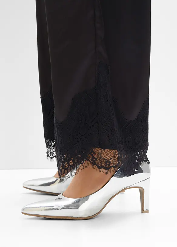 Pumps in Lack-Optik in silber - bonprix