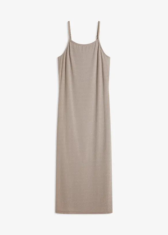 Maxikleid in grau von vorne - bonprix