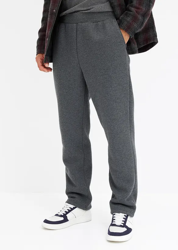 Thermo-Jogginghose in Regular Fit in grau von vorne - bonprix