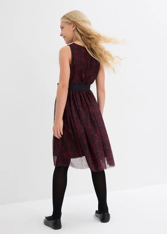 Midikleid in schwarz von hinten (Totalaufnahme) - bonprix