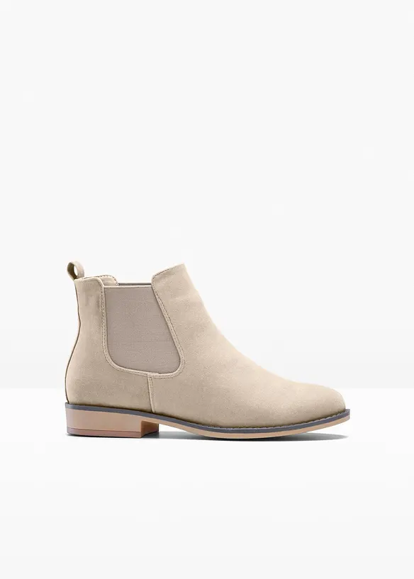 Chelsea Boot in beige von vorne - bonprix