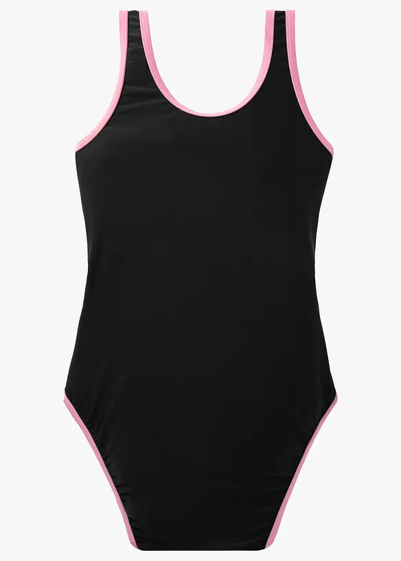 Badeanzug in schwarz von hinten - bonprix
