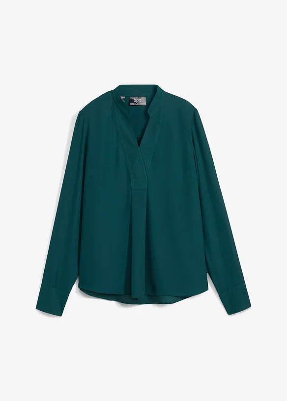 Chiffonbluse in A-Linie in grün von vorne - bonprix Chiffonbluse in A-Linie in grün von vorne - bonprix