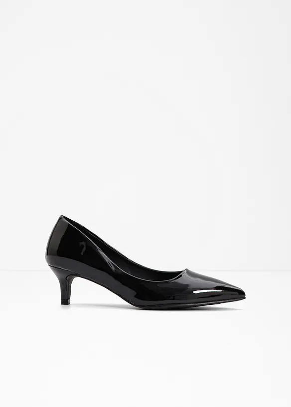 Pumps in Lack-Optik in schwarz - bonprix