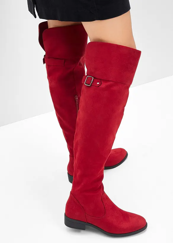 Overknee Stiefel in rot - bonprix