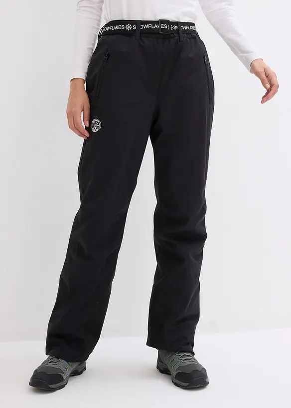 Ski Thermohose mit Fleecefutter, wasserdicht in schwarz von vorne - bonprix Ski Thermohose mit Fleecefutter, wasserdicht in schwarz von vorne - bonprix