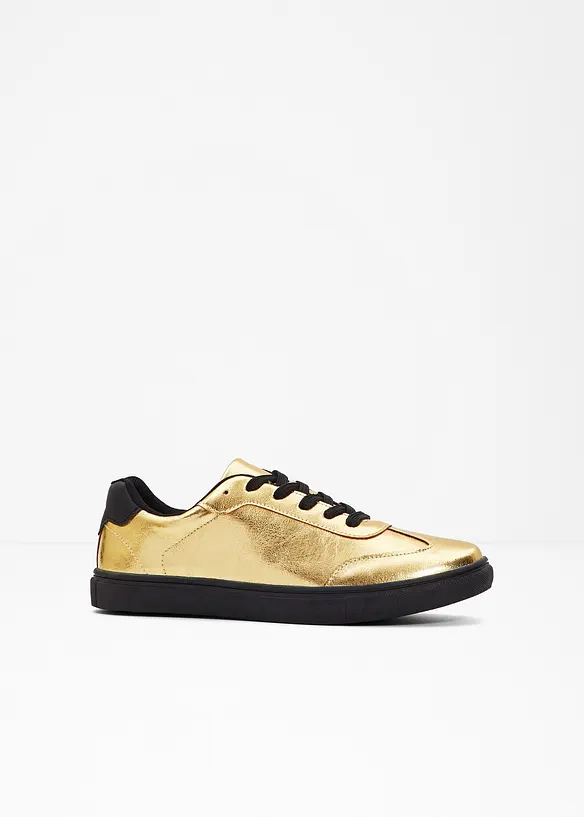 Sneaker in gold - bonprix