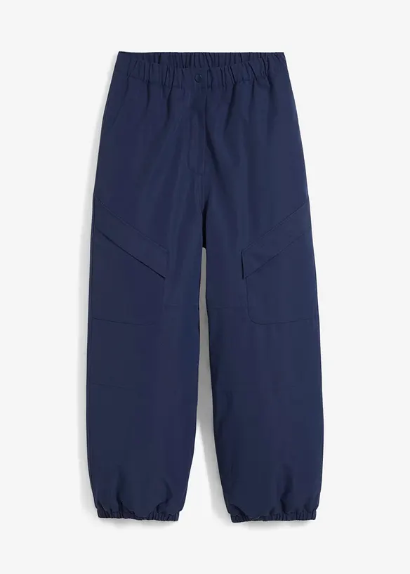 Kinder Skihose in blau von vorne - bonprix